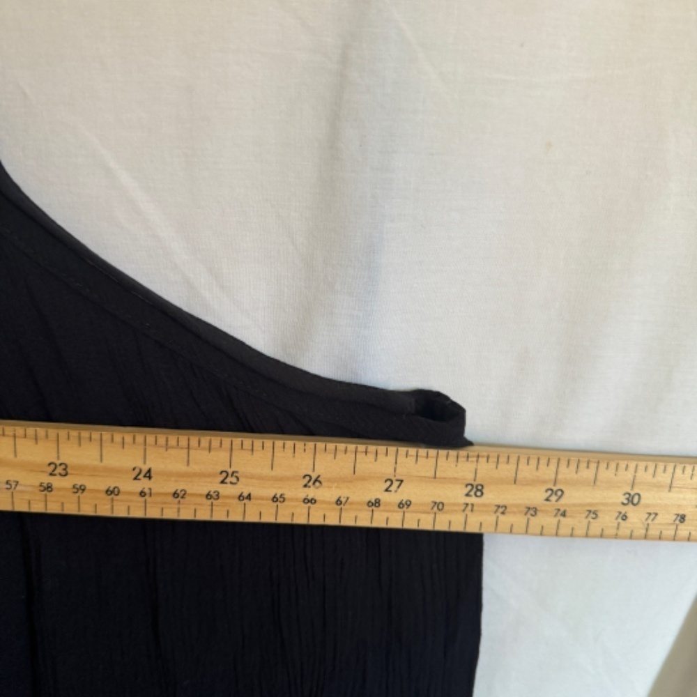 PENN Penningtons Womens Black Sundress Midi Spaghetti Strap Crepe Size 5X - Picture 7 of 9